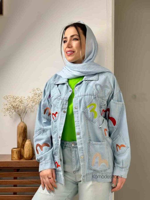 کت جین گلدوزی جی جی - Image 2