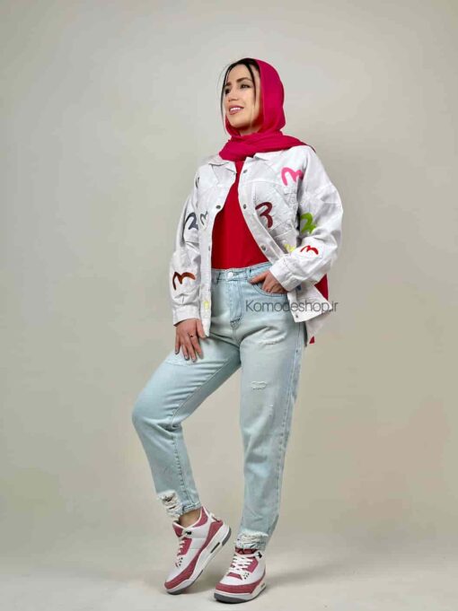 کت جین گلدوزی جی جی - Image 8