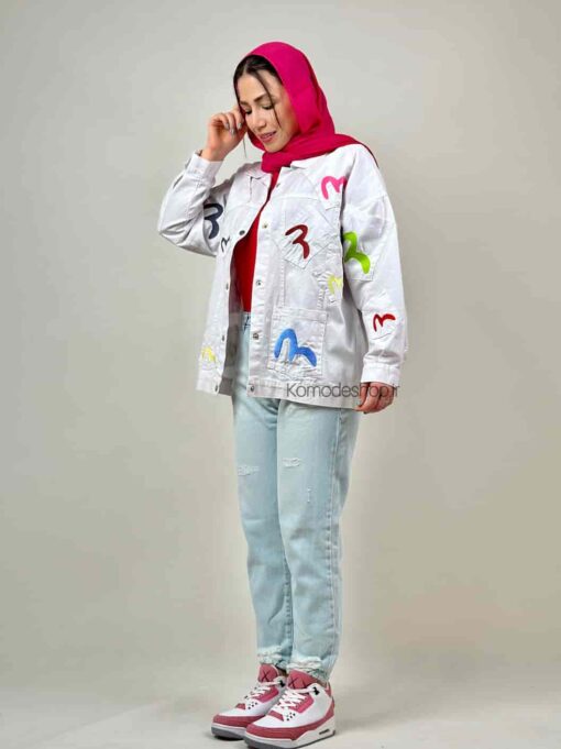 کت جین گلدوزی جی جی - Image 4