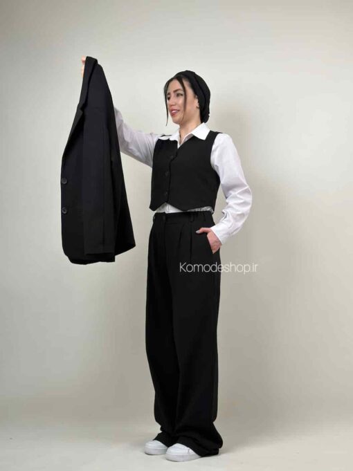 کت و شلوار جلیقه کنفی چکامه - Image 9