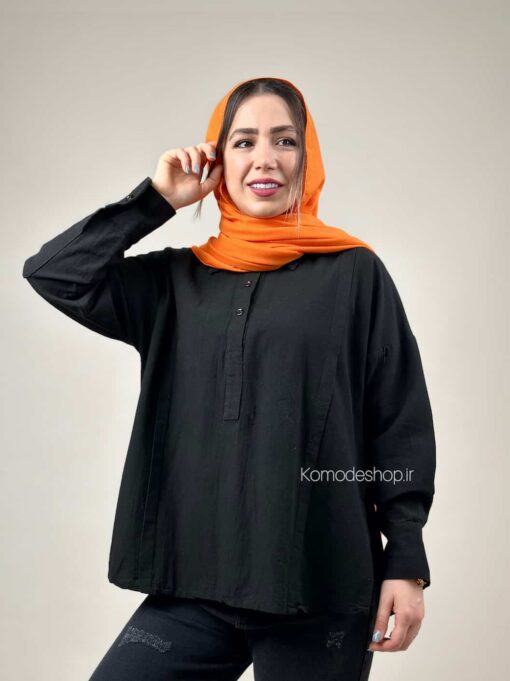 شومیز سه دکمه هاله - Image 19