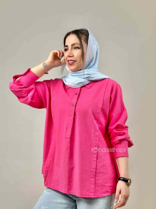 شومیز سه دکمه هاله - Image 9