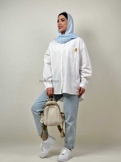 شومیز سفید jyl قد 80 وارداتی - Image 6