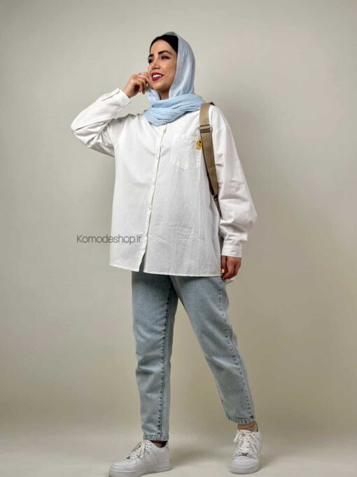 شومیز سفید jyl قد 80 وارداتی - Image 2