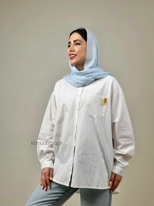 شومیز سفید jyl قد 80 وارداتی - Image 4