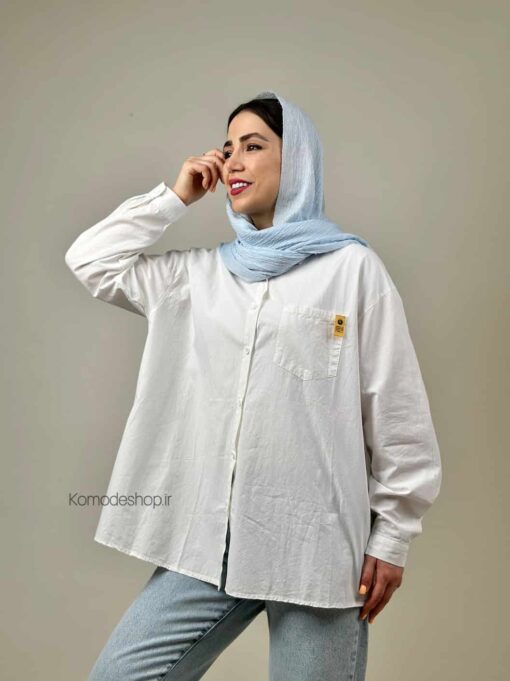 شومیز سفید jyl قد 80 وارداتی - Image 3