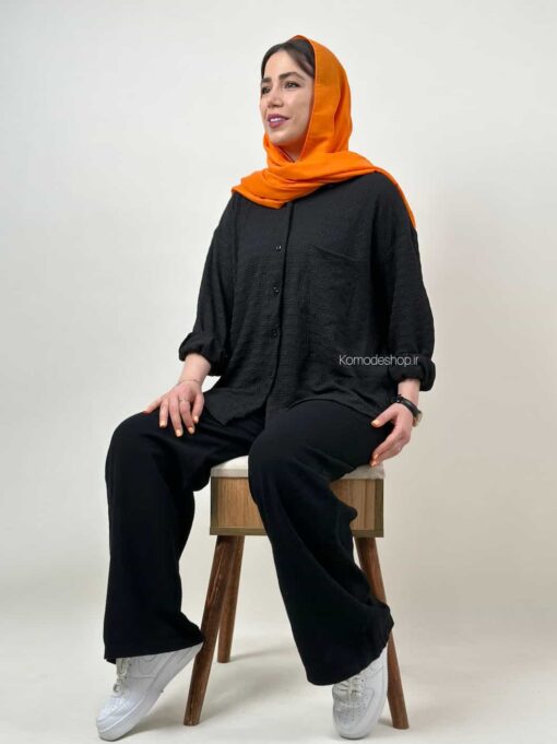 شومیز مراکشی پانیذ مشکی - Image 4