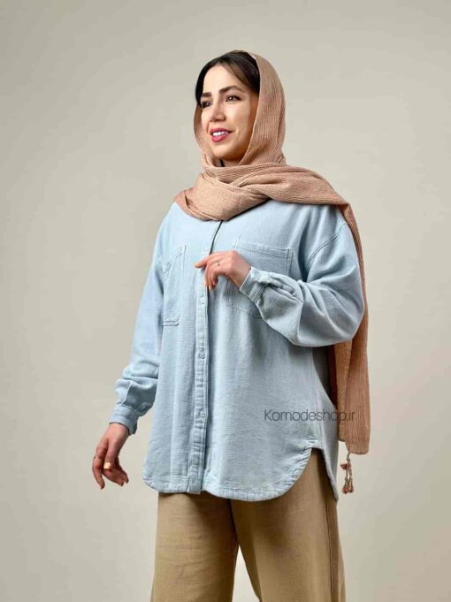 شومیز مانتویی کنفی پرادا  (یازده رنگ) - Image 18