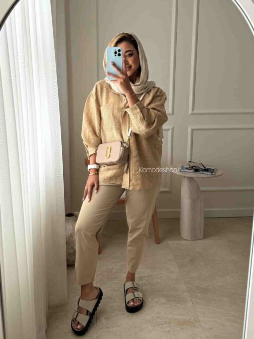 شومیز حصیری پفکی کوک دوزی سوزان - Image 18
