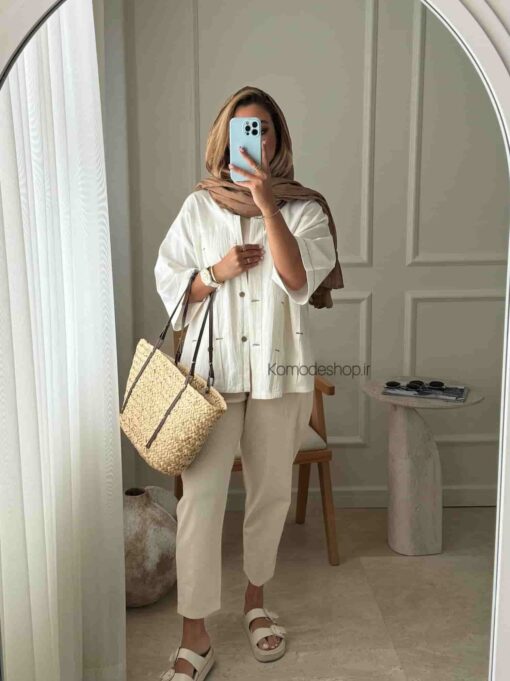 شومیز نچرال پینه دوزی ماهک