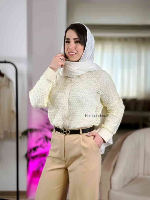 شومیز قلاب بافی لاکچری - Image 6