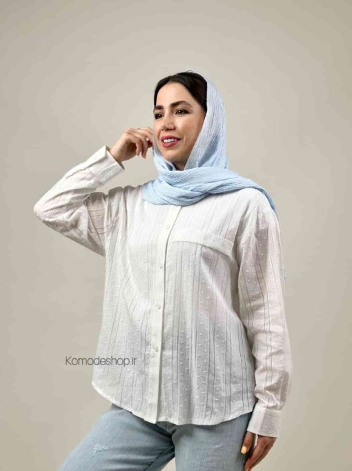 شومیز سفید اسنو - Image 6