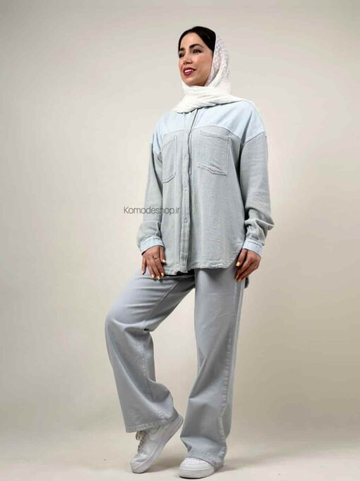 شومیز ترکیبی کنف و کتان - Image 10