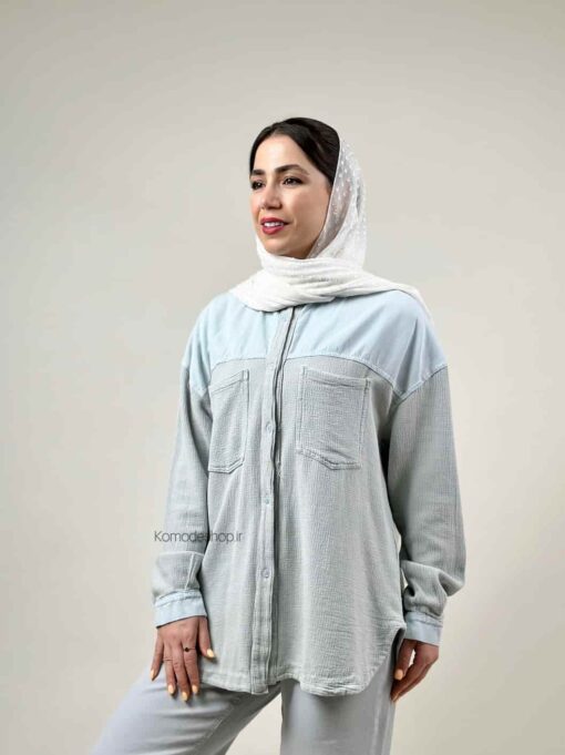 شومیز ترکیبی کنف و کتان - Image 2