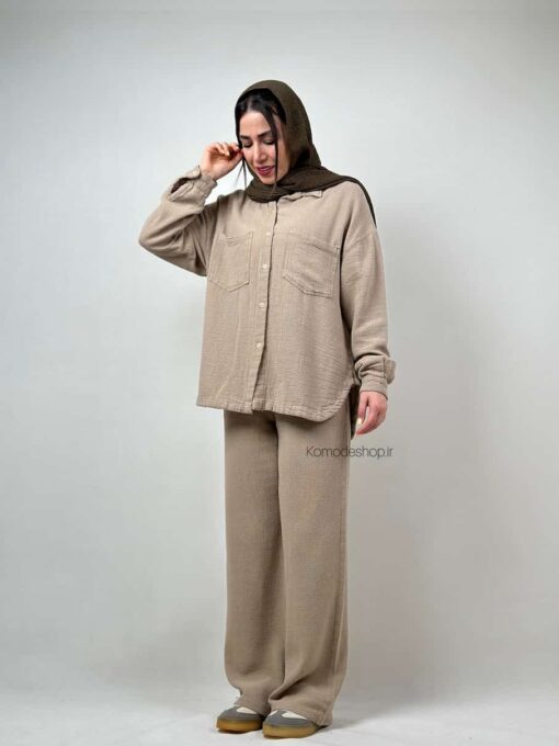 شومیز مانتویی کنفی پرادا  (یازده رنگ) - Image 12