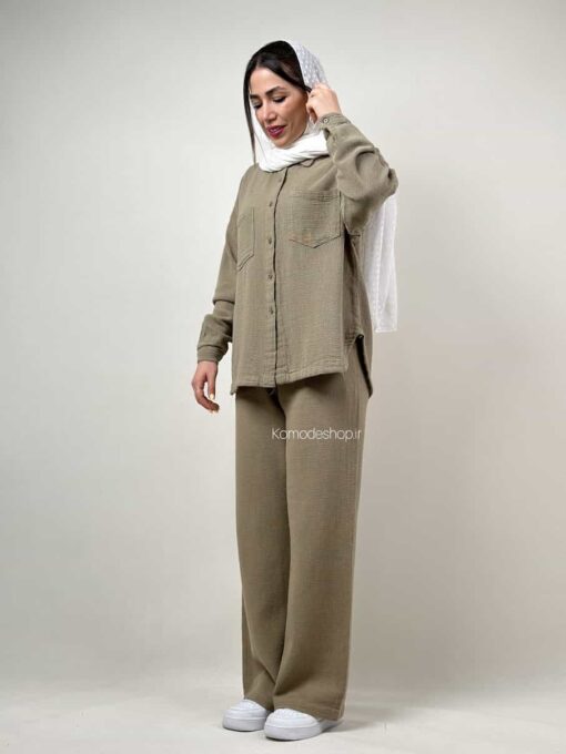 شومیز مانتویی کنفی پرادا  (یازده رنگ) - Image 14