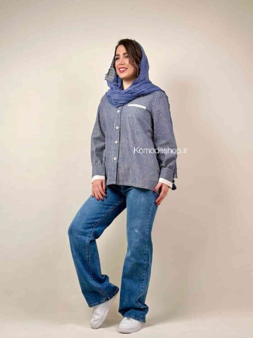 شومیز راه راه گاسپارین - Image 2