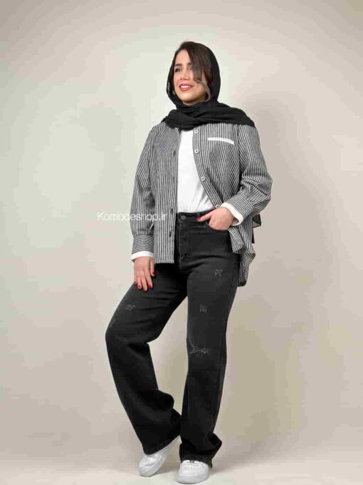 شومیز راه راه گاسپارین - Image 10