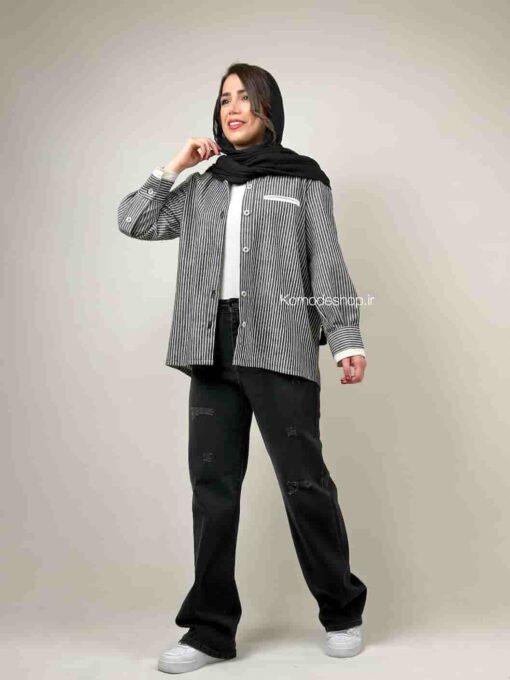 شومیز راه راه گاسپارین - Image 11