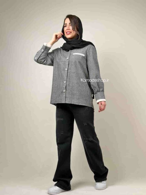 شومیز راه راه گاسپارین - Image 4