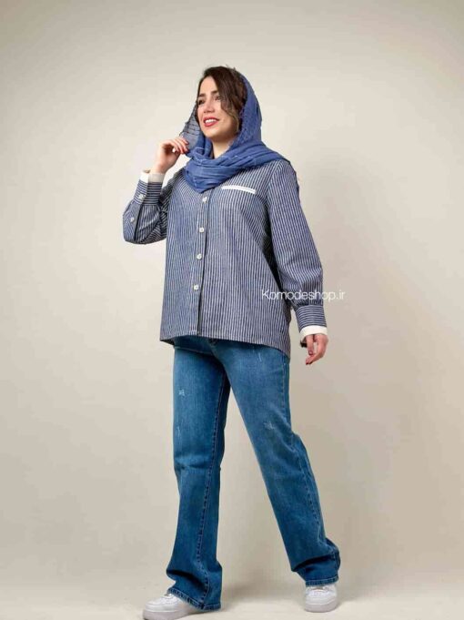 شومیز راه راه گاسپارین - Image 3