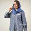 شومیز راه راه گاسپارین - سرمه ای