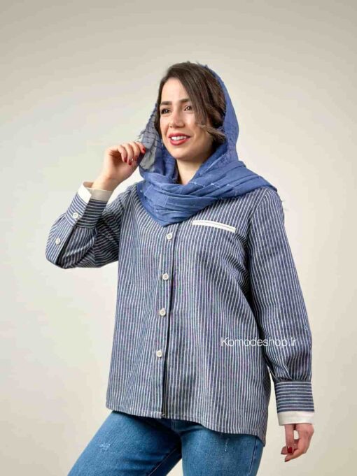 شومیز راه راه گاسپارین - Image 7