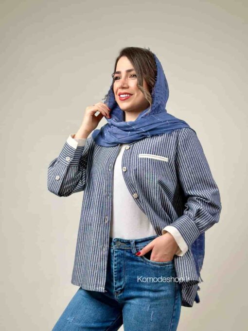 شومیز راه راه گاسپارین - Image 6
