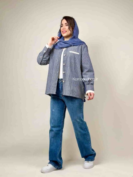 شومیز راه راه گاسپارین - Image 8