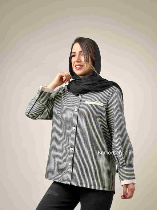 شومیز راه راه گاسپارین - Image 12