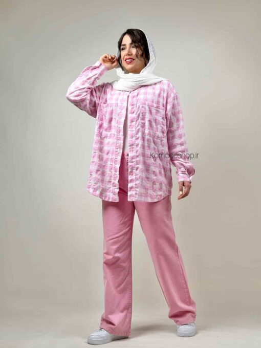شومیز چهارخونه نخی آیسی - Image 16