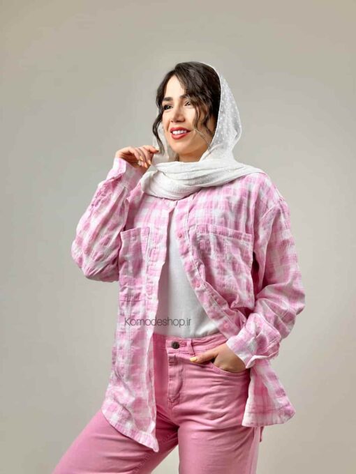شومیز چهارخونه نخی آیسی - Image 18
