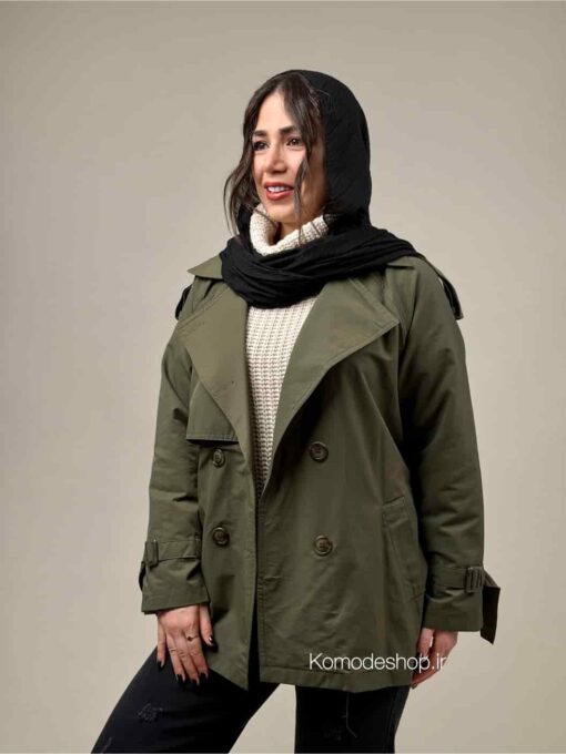 ترنچ کت بارونی دو یقه آلیس - Image 18