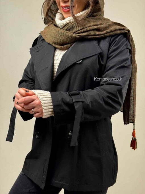 ترنچ کت بارونی دو یقه آلیس - Image 14