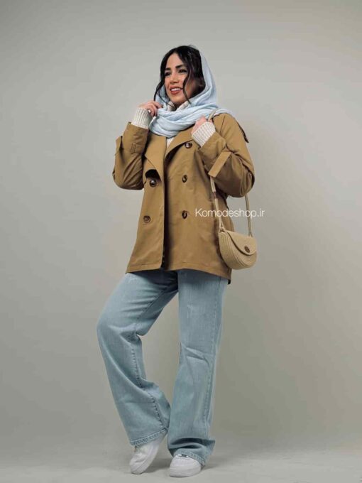 ترنچ کت بارونی دو یقه آلیس - Image 7