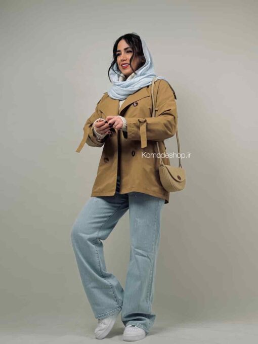 ترنچ کت بارونی دو یقه آلیس - Image 20