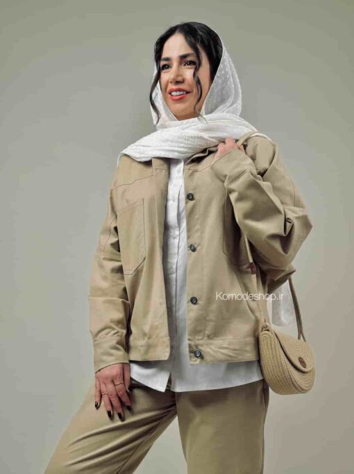 ست کتان کت و شلوار دایانا  (پنج رنگ) - Image 10