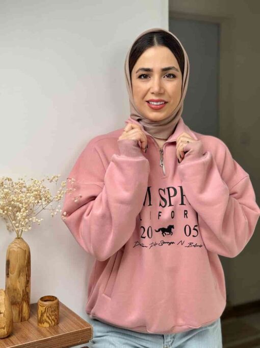 هودی نیم زیپ پالم - Image 11