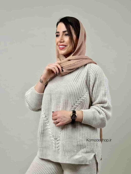 ست بافت یقه گرد نیلرام - Image 7