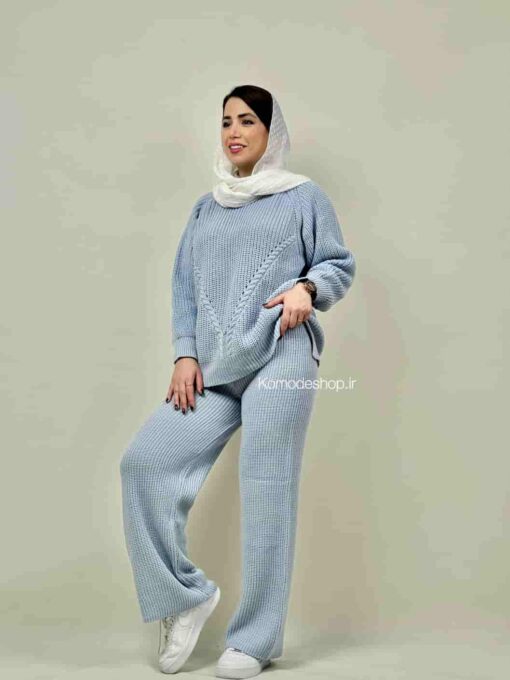 ست بافت یقه گرد نیلرام - Image 11