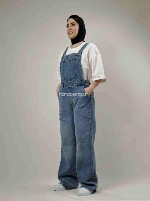 بیلرسوت نیم بگ جین  آبی وسط z