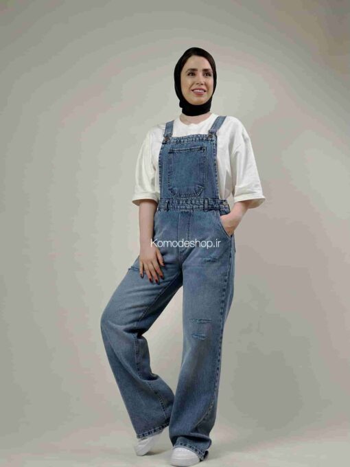 بیلرسوت نیم بگ جین  آبی وسط z - Image 2