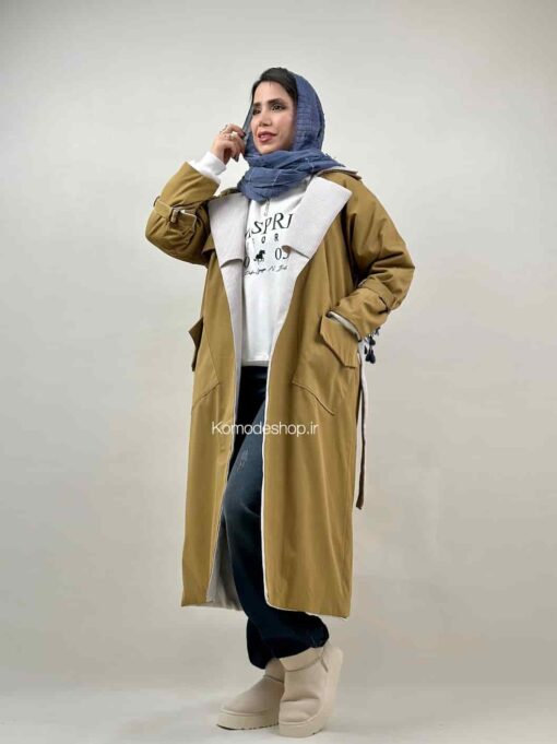 ترنچ کت بلند دورو آنجلا - Image 17