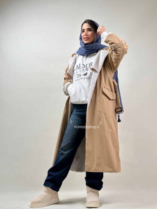 ترنچ کت بلند دورو آنجلا - Image 27