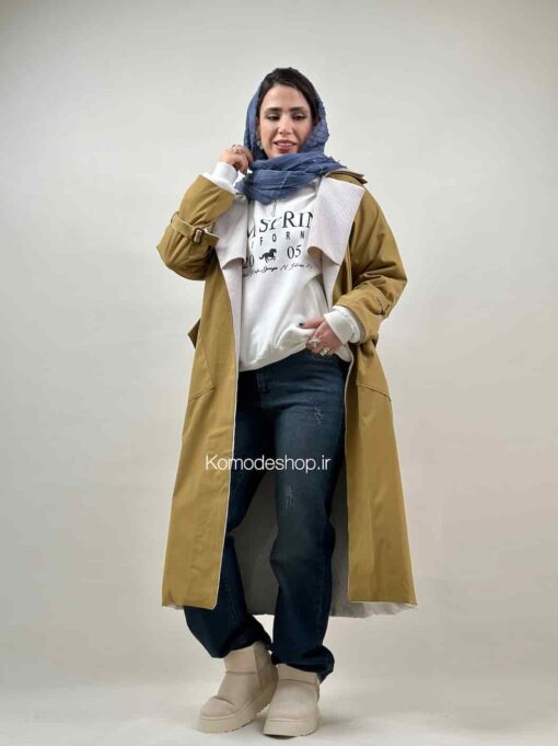 ترنچ کت بلند دورو آنجلا - Image 18