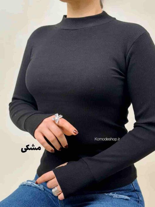 بلوز یقه سه سانت پنبه کبریتی فینگردار  (رنگهای نود ) - Image 6