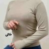 بلوز یقه سه سانت پنبه کبریتی فینگردار  (رنگهای نود )
