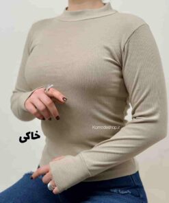 بلوز یقه سه سانت پنبه کبریتی فینگردار  (رنگهای نود )