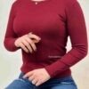 بلوز یقه گرد چری