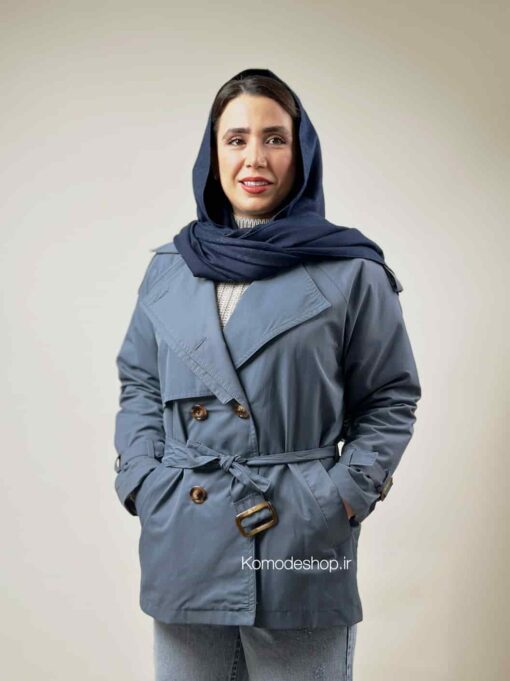 ترنچ کت بارونی دو یقه آلیس - Image 34